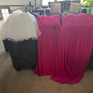 Flower girl dress size 4Jr bride dresssize Jr 12made of honor dress size 14 plus